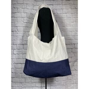 Large handmade tote bag made with sturdy canvas and it’s a lined